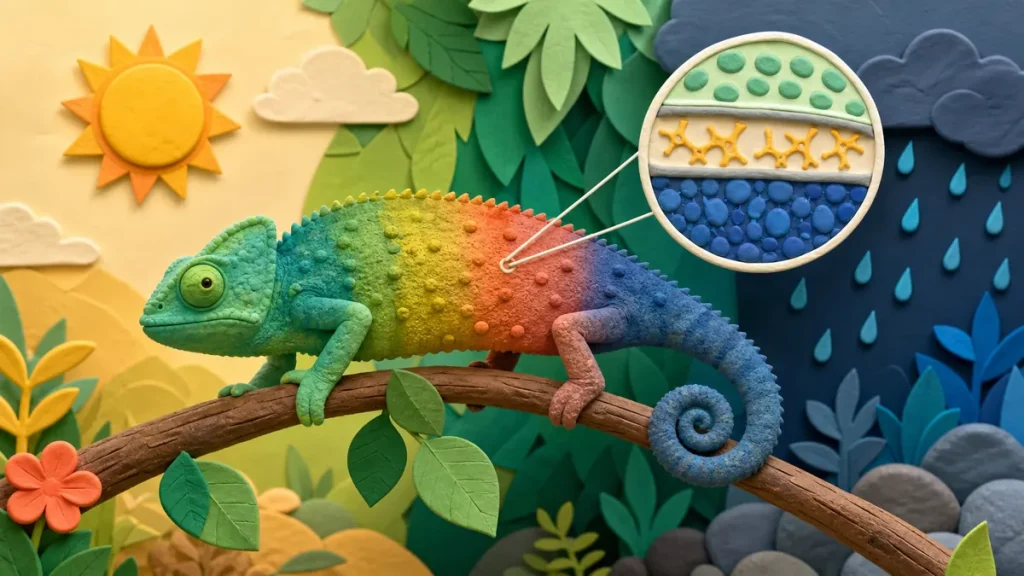 ¿Cómo cambian de color los camaleones?