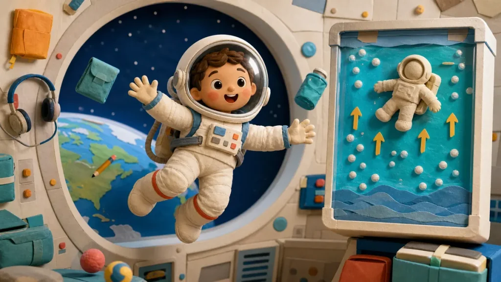 ¿Por qué flotan los astronautas?
