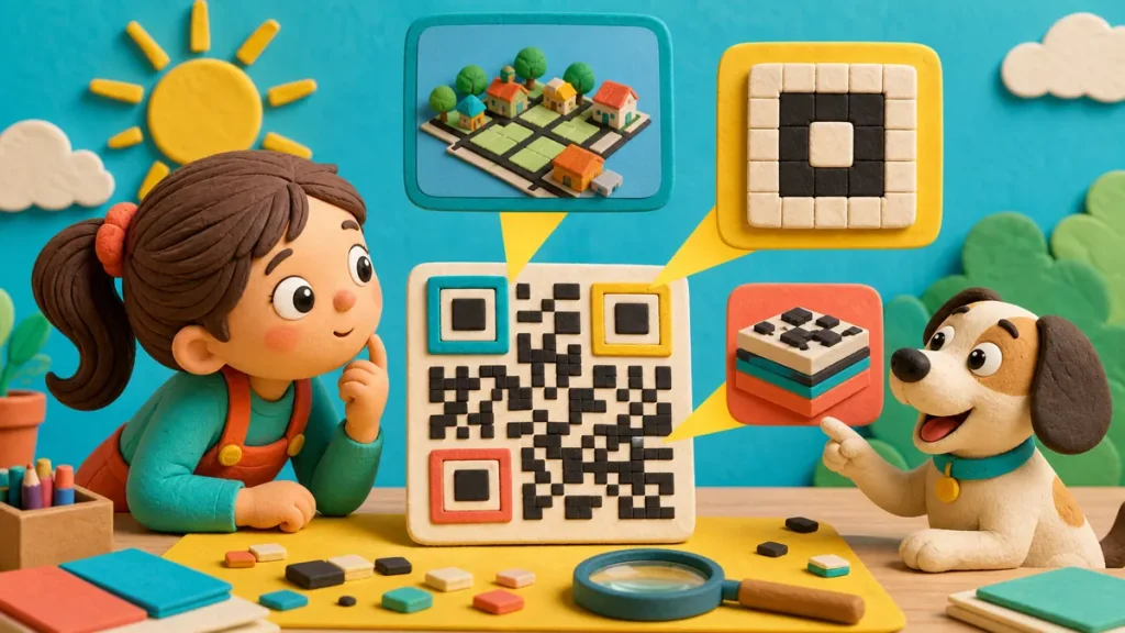 ¿Por qué un código QR tiene cuadrados?
